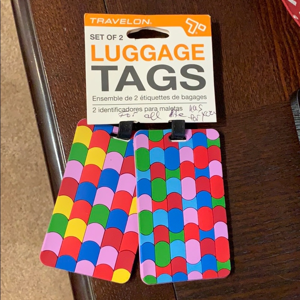 Pack of Two Multi Color Luggage Tags